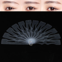 12Pcs/Set Eyebrow Grooming Shaping Stencil Kit Brow Template Makeup Shaper DIY Tool