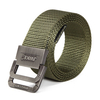 130CM Mens Canvas Double Loop Leisure Belt Outdoor Climbing Simple Military Tactical Nylon Belt