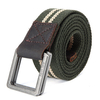 130CM Mens Retro Double Rings Pin Buckle Belt Casual Canvas Military Tactical Waistband