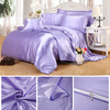 14 Colors Imitation Silk Bedding Suit Bedclothes Pillowcases Quilt Cover Set Twin Queen King Size