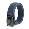 140CM Men Women Canvas Alloy Smooth Buckle Belt Military Waistband Casual Outdoor Sport Pants Strip