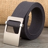 140CM Men Women Weaven Canvas Alloy Buckle Belt Military Waistband Casual Outdoor Sport Pants Strip