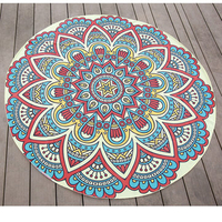 145cm Printing Thin Chiffon Beach Yoga Towel Mandala Round Bed Sheet Tapestry Tablecloth Decor