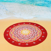 145x145cm Beautiful Printed Beach Yoga Towel Round Bed Sheet Red Shawl