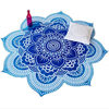 145x145cm Flowers Thin Chiffon Beach Shawl Yoga Towel Tapestry Tablecloth Travel Supplies