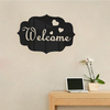 14x10CM 3D Acrylic Mirrored Welcome Signs Logo Wall Stickers Home Decor