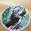 150cm 3D Koala Printing Microfiber Beach Towel Soft Quick-drying Round Tassels Blanket