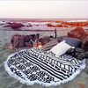 150cm Pure Cotton Bohemia Roud Tassel Knitted Beach Towel Lantern Towel Home Blanket