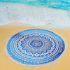 150x150cm Beautiful Printed Beach Yoga Towel Polyester Round Bed Sheet Tassel Shawl