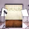 150x210cm Love Ornaments Dots Background Wooden Flooring Photo Background Home Deco Wall Paintings