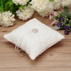 15cm x 15cm Satin Diamante Rhinestone Lace Flower Ring Wedding Pillow