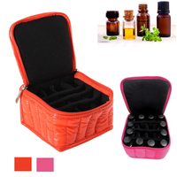 16 bottles Portable Essential Oil Storage Bags Carrying Case Soft Oil Bottle Bag Storage Shelves Bin