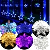 168pcs LED Flashing Star String Fairy Lights Wedding Curtain Light 220V 5 Modes