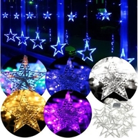 168pcs LED Flashing Star String Fairy Lights Wedding Curtain Light 220V 5 Modes
