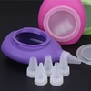 17cm Silicone Macaroon Cake Decorating Nozzle Cream Pot With 6 Nozzles Set Kit Baking Tool Cake