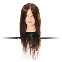 18 Inch 50% Real Human Hair Wigs Hairdressing Training Head Practice Model With Clamp