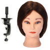 18 Inch 90% Human Hair Salon Hairdressing Practice Training Head With Adjustable Clamp