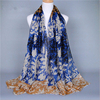 180*90CM Women Floral Print Long Soft Cotton Voile Scarf Wrap Shawl Stole Scarves