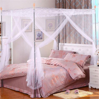 180X220cm Three-door Style Mosquito Net Bed Netting Canopy Insect Bug Curtain King Size