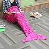 180x90cm Yarn Knitting Mermaid Tail Blanket Wave Stripe Warm Bed Mat Super Soft Sleep Bag