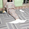 185*90CM Yarn Knitted Mermaid Tail Blanket Handmade Crochet Throw Super Soft Sofa Bed Mat