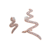 18K Gold Plated 925 Silver Zircon Asymmetric Earrings