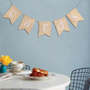 1.8M CARDS Letter Hessian Burlap Fabric Rustic Wedding Banner Bunting Decoration
