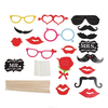 18PCS Photo Booth Wedding Props Mustache Mask Props Party Queen Christmas Happy Birthday Decoration