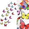 19Pcs 3D Butterfly Crystal Transparent Wall Sticker Home Wall Wedding Party Decoration
