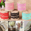 1m Natural Jute Burlap Lace Trim Ribbon DIY Sewing Craft Wedding Christmas Gift Decoration