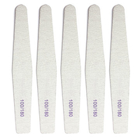 1Pc 100/180 Grit Nail Art Sanding File With One Side C-Curved Manicure Pedicure Tool