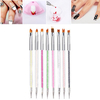 1Pc Double-sided Professional Crystal Nails Brush Nail Art Painting Pen Dotting Gel Tools