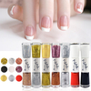 1Pc Dual-ended Liner Nail Polish Shining Glitter Silver Pen Varnish 14ml