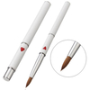 1Pc Professional Acrylic Nail Art Brush Metal Handle With Heart Kolinsky Hair