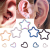 1pcs Body Piercing Earring Lip Nose Heart Star Stud Earring