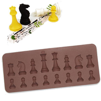 1Pcs DIY Chess Shaped Ice Chocolate Mold Sugar Cake Silicone Mini Cube Tray