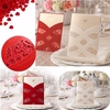 1Pcs Laser Cut Hollow Out Red Beige Wedding Evening Invitations Cards Personalized Envelopes Seals