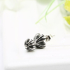 1pcs Rock Double Cruciferous Titanium Steel Earring