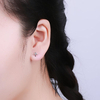 1Pcs S925 Sterling Silver Handmade Five-Pointed Star Stud Earrings
