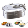 2 Layer Stainless Steel Lunch Box Bento Box Food Container Portable Multifunction Dinner Accessories