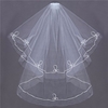 2 Layers Bride Elbow Edge Wedding Prom Bridal White Veil With Comb