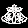 2 Pcs Merry Christmas Angle Jingle Bell Wall Sticker For Baby Bedroom Christmas Decor Window Decal
