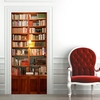 2 Pcs/Set Wall Stickers DIY Mural Bedroom Home Decor 3D Poster Retro Book Cabinet Decal