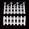 2 Pieces White Foam Snow Flake Fence Wall Sticker Christmas Ornament Decoration Window Decals