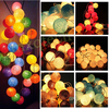 20 Cotton Ball Fairy String Lights Party Holiday Wedding Home Decor