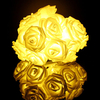 20 LED Rose Flower Lights Lamp Garden Party Home Decorative Lights