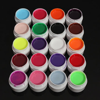 20 Mix Pure Colors Acrylic Nail Art UV Gel Builder Set