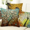 20 Styles 3D Vintage Flower Cotton Linen Pillow Case