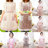 20 Styles Printing Flower Apron Waterproof Anti-oil Kitchen Gowns Polyester Double Pockets Aprons