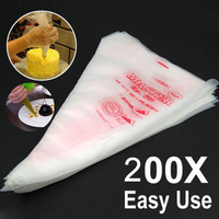 200pcs Disposable Cream Pastry Cake Icing Piping Decorating Bags Cake Decorating Tool